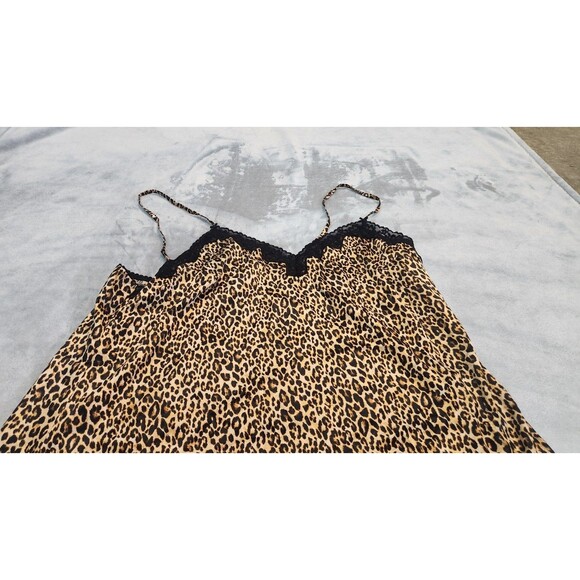 Victoria's Secret XXL Leopard Print Tease Satin Lace Trim Mini Slip Dress NWT - Picture 4 of 7